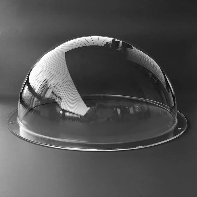 Alt view image 3 of 5 - OwlCat Big Size Diameter 13.3 inch/340MM Acrylic Dome Flange Clear Plastic Hemisphere Indoor/Outdoor CCTV Replacement Clear Dome Camera Cover Security Dome Camera Housing Clear color 340x150 340x150