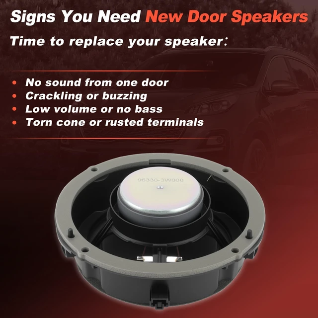 Alt view image 4 of 5 - Motoforti 96330-3W000 Front Door Speaker Assembly for Kia Sportage 2011-2016 7.5 Inch Midbass Car Audio Loudspeaker Left or Right Side Front Door Radio Speaker Coaxial Speakers 963303W000