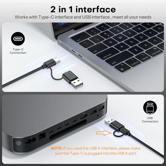 Alt view image 2 of 5 - OMOTON Wired Keyboard and Mouse Combo for Mac, Ergonomic Portable Set
