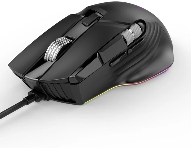 Main image of Serounder RGB Wired Gaming Mouse, Ergonomic Design with 11 Programmable Buttons and 12400 DPI, Dual Scroll Wheels and 7 Lighting Modes for PC