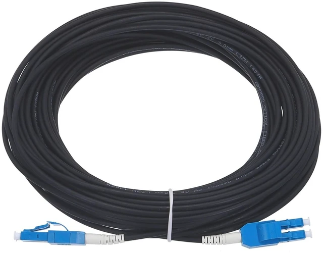 Main image of MECCANIXITY 1Pcs 20Ft Single Mode Uniboot Duplex OS2 Fiber Optic Patch Cable LSZH LC/UPC-LC/UPC Armored Jumper Optical Black for Fiber Optic LAN Networks