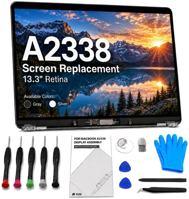 Main image of A2338 Screen Replacement for MacBook Pro 13 inch 2020 M1/2022 M2 LCD-Silver