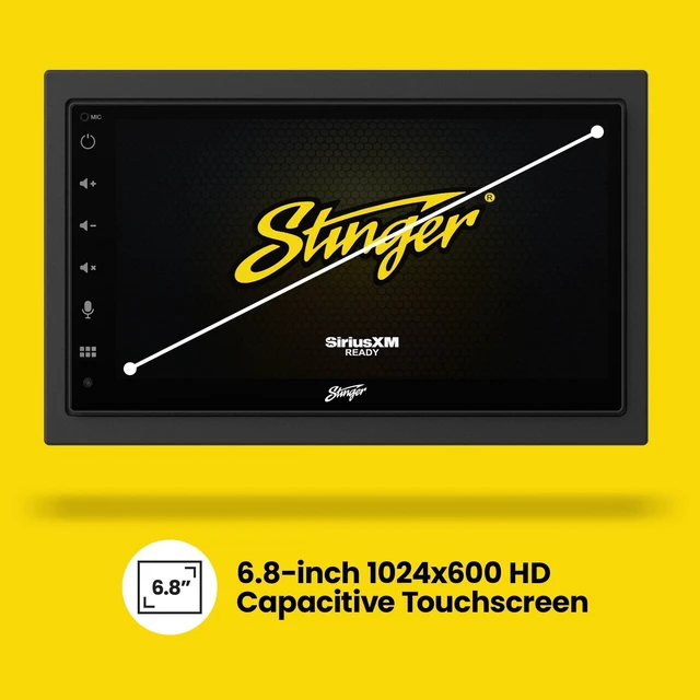 Alt view image 3 of 5 - Stinger 6.8" Wireless Apple CarPlay Radio for Toyota Tundra (2014-2019)
