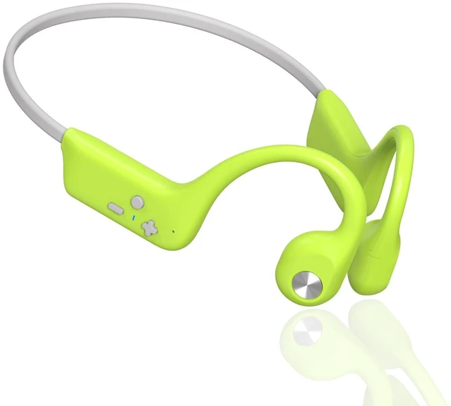 Main image of 2026 Bone Conduction Bluetooth 6.0 Headphones, Open-Ear Headset with Mic, Type-C Charging, 10-Hour Battery Life, IPX5 Sweatproof, Dual-Device Connection, 22g Comfort, for Office & Sports (Lime Green