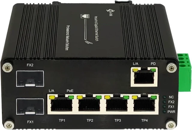Main image of Industrial 2 SFP + 5-Port Gigabit PoE Passthrough Switch