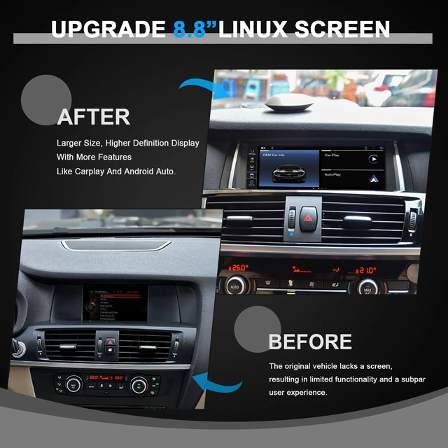 Alt view image 2 of 5 - PEMP 8.8" Linux HD CarPlay Screen for BMW F25 F26 2013-2017