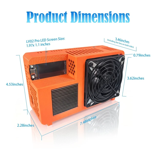 Alt view image 4 of 5 - Bitcoin Home Miner NerdQX 8.0TH/s, Open Source Home Miner with Four BM1370 ASIC Chips, Dual-Fan Plug-and-Play, 170W 2.4G WiFi and Quiet for Crypto Machine Bitcoin Miner for Beginners