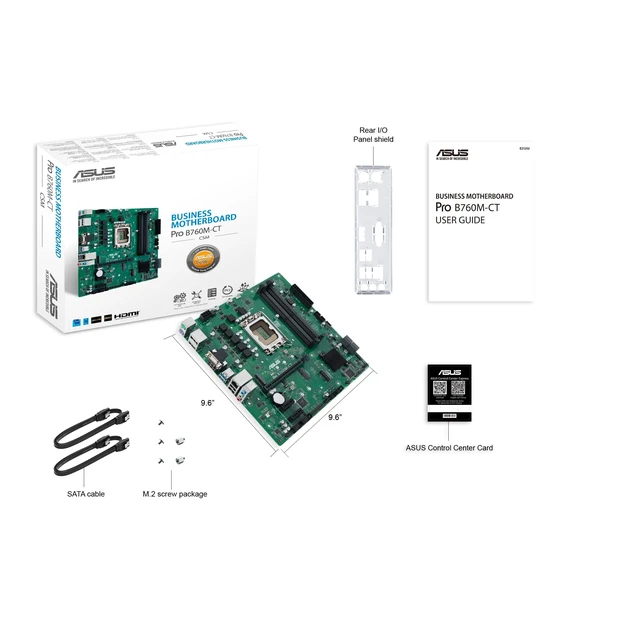 Alt view image 5 of 5 - ASUS Pro B760M-CT-CSM Intel LGA1700(13th&12th Gen)mATX commercial motherboard,DDR5,PCIe 4.0,2xM.2 PCIe 4.0 slots,front USB 3.2 Gen 1 Type-C,D-Sub,TPM IC onboard,Q-LED Core,Mono-out header,SMBUS