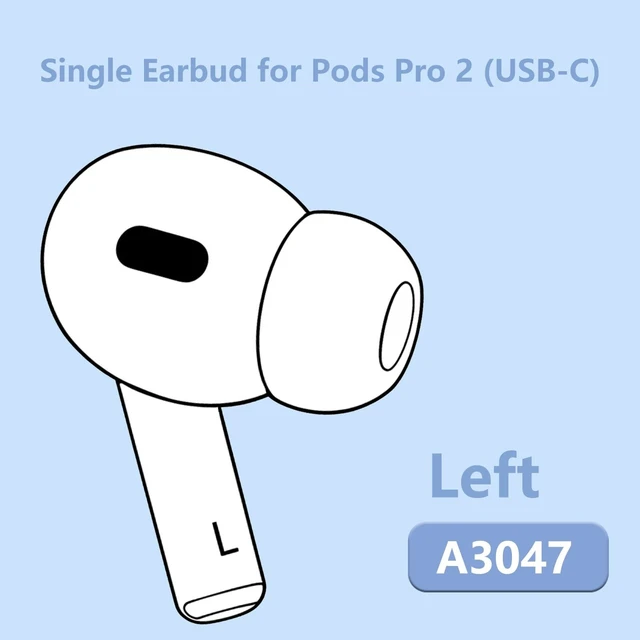 Alt view image 2 of 5 - Siatron OEM Single Left Earbuds Replacement for Pod Pro (2nd Generation), A3047, A3048, A3049. Genuine Left Ear Side Only, Compatible Original Air Pro 2 A2968 Charging Case (Left-A3047 A3048 A3049)