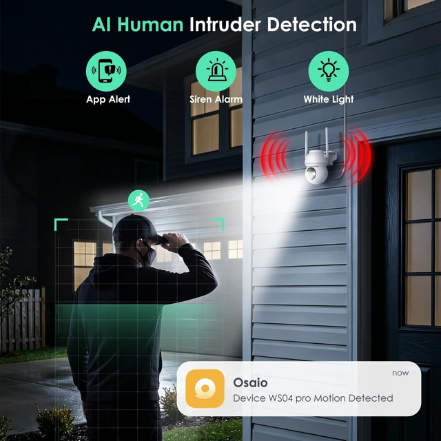 Alt view image 4 of 5 - YOTON Solar Camera Wireless Outdoor PIR Human Detection Color Night Vision