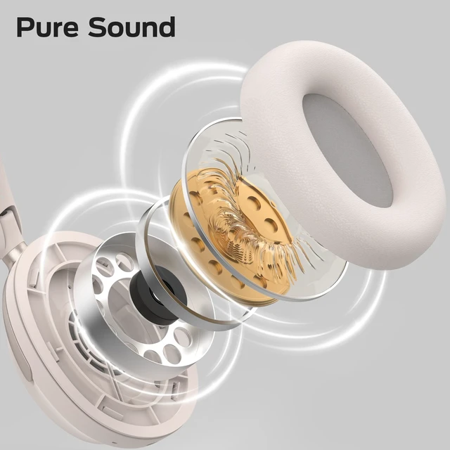 Alt view image 2 of 5 - Monster Persona 3rd ANC Bluetooth Headphones,Over Ear Headphones with Bluetooth 5.4,70 Hours Playtime, Noise Cancelling Headphone with Mic, Foldable Lightweight Headset, Comfort Fit for Outdoor,Travel