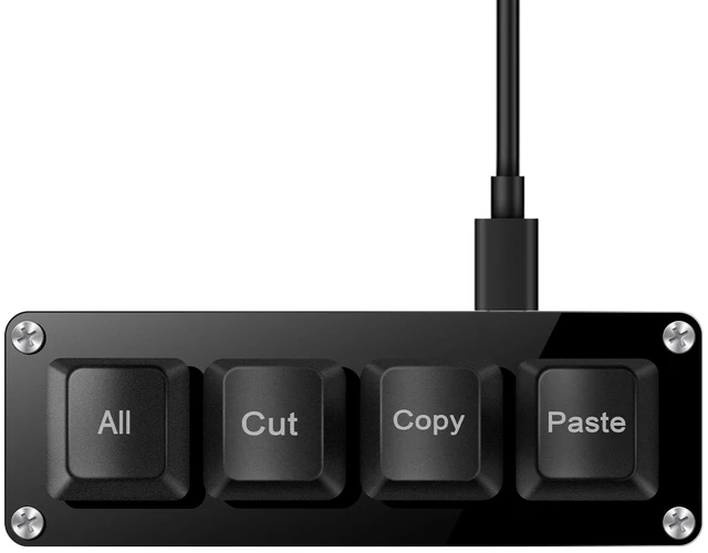 Main image of Mini 4-Key Copy Paste Programmable Keyboard Hotswappable Mechanical Switch