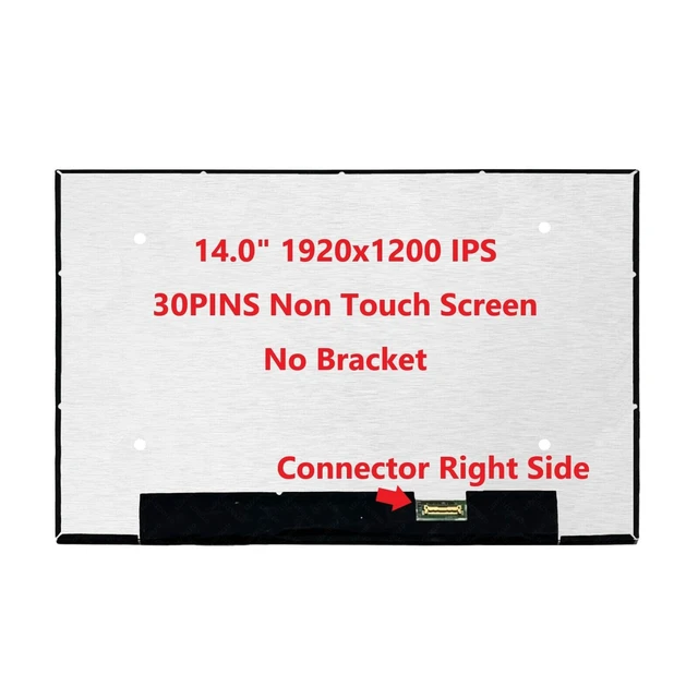 Alt view image 3 of 5 - FULLCOM New LCD Replacement Screen 14.0 Inch LP140WU2-SPB1 1920x1200 (16:10) 30 Pin Matte for Laptop/Display/Screen/LCD Application