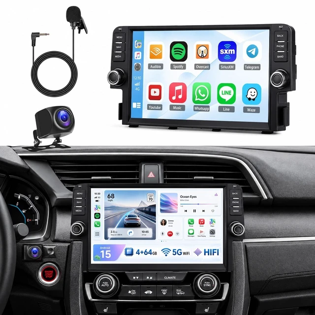Main image of 4+64G Car Radio for Honda Civic 2016 2017 2018 2019 2020 2021