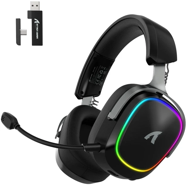 Main image of ATTACK SHARK G800 Ultralight Wireless RGB Gaming Headset Programmable-Black
