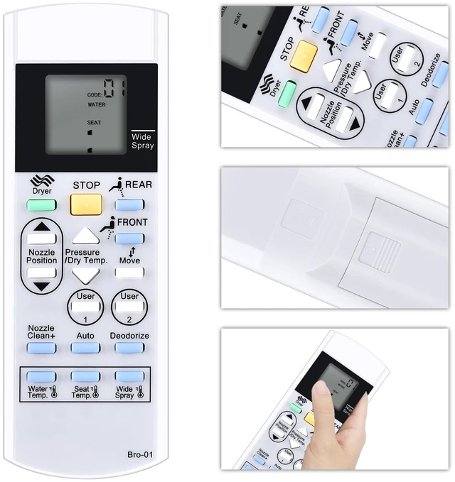 Alt view image 2 of 4 - New Replacement Remote Control for Brondell Bidet Toilet Seat Swash S1400