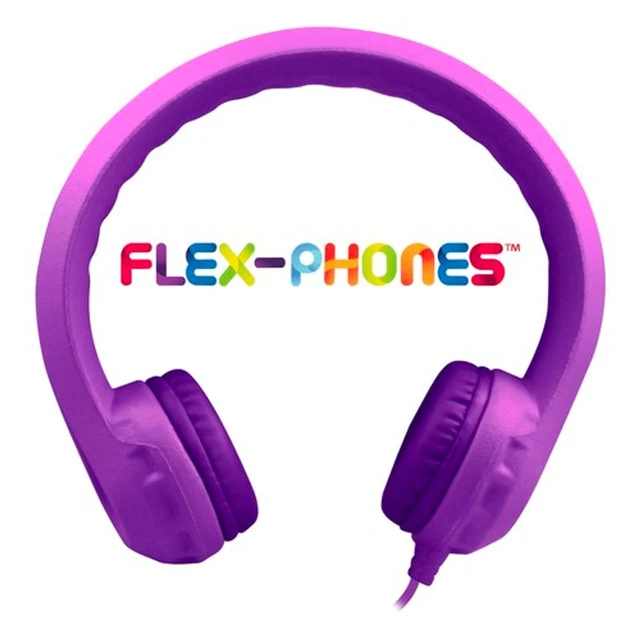 Alt view image 3 of 5 - HamiltonBuhl FlexPhones Kids Foam Headphones 10Pack Durable EVA Foam, VolumeLimited 85 dB, ChewResistant DuraCord, Safe BPAFree Design for Classroom Use Purple