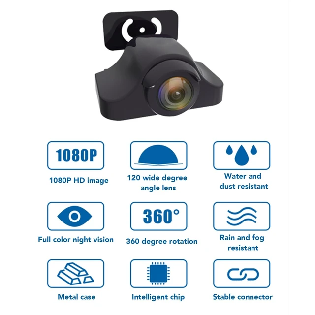 Alt view image 2 of 5 - Car Backup Camera, Rear View Reverse Camera 120 Degree Wide Angle IP67 1080P Night Vision for Car Pickup Truck SUV RV Van