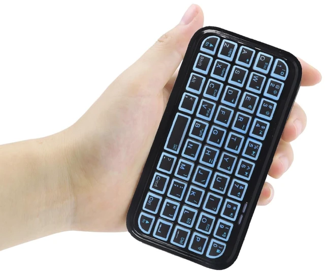 Main image of Samudgate Mini Bluetooth Keyboard with 7-Color Backlight - Rechargeable Dual Mode Wireless and Wired Connection for PC, Tablets, Laptops & Smart Devices