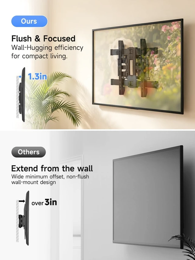 Alt view image 2 of 5 - Suptek Ultra Slim TV Wall Mount Low Profile 1.3 for 32-55-65-75 Inch TVs