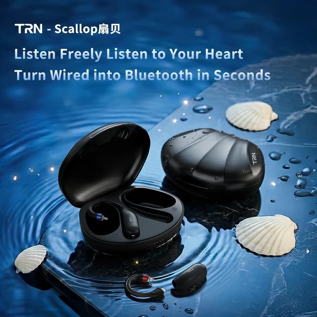 Alt view image 4 of 5 - Fanmusic TRN Scallop Wireless IEM Ear Hook Bluetooth 6.0 Earphone Module Swappable Adapter(Headphones not Included) (MMCX)