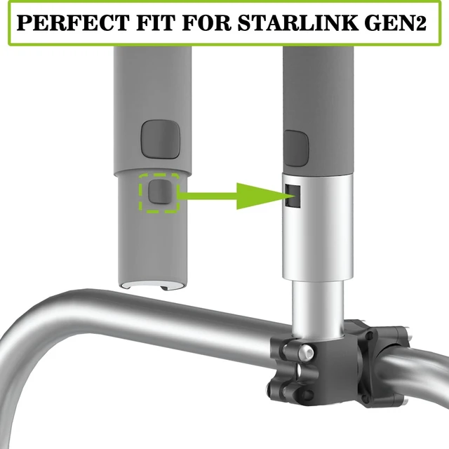 Alt view image 2 of 5 - Starlink Gen 2 Mount for RV Ladder and Roof Rack, Starlink Mini RV Ladder Mount,Load-Bearing 200lbs, Installation Range 0.8-1.17 for Any Horizontal Rod (All Aluminum Material)