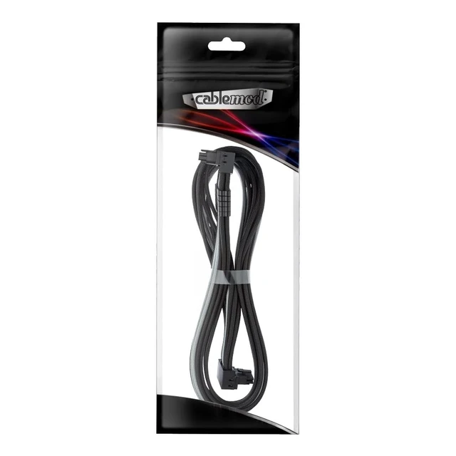 Alt view image 4 of 4 - CableMod Pro ModFlex 12V-2x6 PCIe Cable for Corsair T5 (Blk+SLV, 16p,90B)