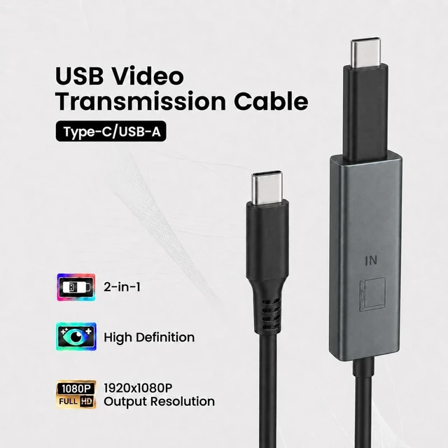 Alt view image 3 of 4 - Anyking H5 Video Conversion Cable for Triple Laptop Screen Extenders, 2-in-1 USB A/C Solution for Laptops Lacking Display Type-C Ports, Overcomes M1 M2 M3 MacBook Limits