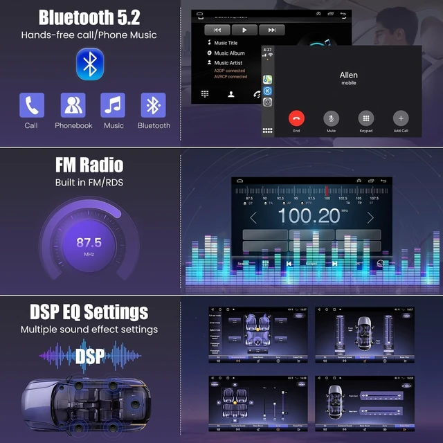 Alt view image 5 of 5 - (8Core + 64GB) 10.2 Inch QLED Touch Screen Car Radio for Toyota Camry 2015 2016 2017 with Carplay and Android Auto,Android 13 Camry Stereo Support Bluetooth,WiFi,GPS,FM Radio,Backup Camera & SWC