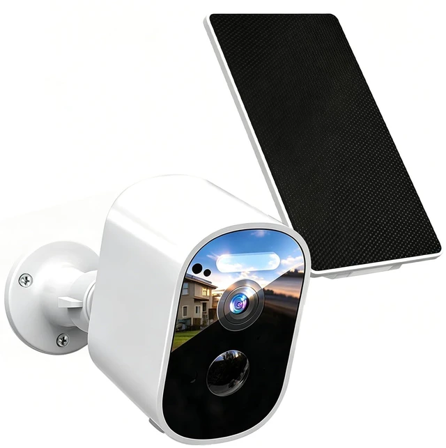 Main image of VTimes 2K Solar Security Camera Outdoor, 2-Way Audio, PIR Night Vision