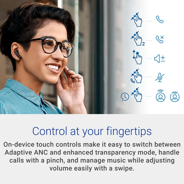 Alt view image 3 of 5 - Dell Pro Plus Earbuds EB525, True Wireless, Noise Canceling, Bluetooth 5.3