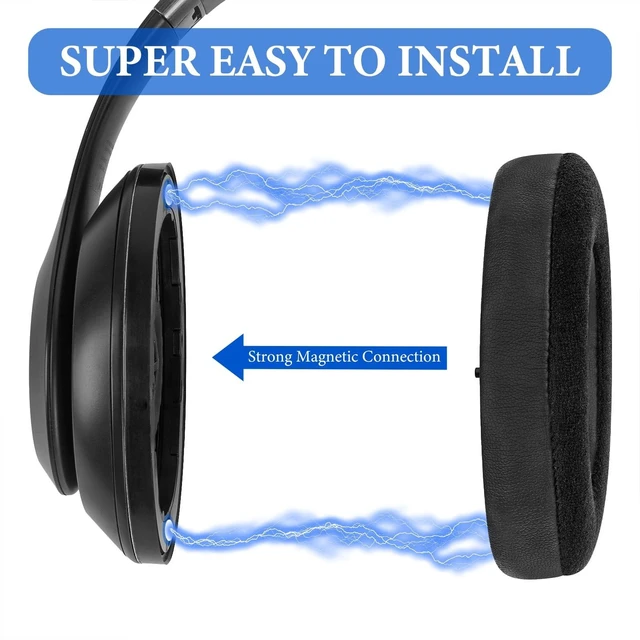 Alt view image 4 of 5 - Geekria SNAP Ear Pads Replacement Kit for Beats Studio 3, Studio 2 Wireless Headphones, Magnetic Easy Switch Ear Cushions, Exchange Earpads in Seconds (Protein Leather+Velour, 2 Pairs)