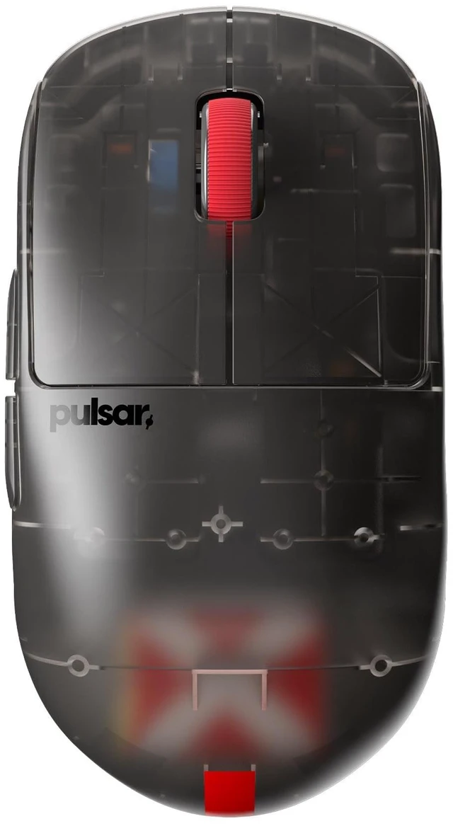Main image of Pulsar Gaming Gears - Super Clear Limited Edition: X2H Mini Wireless Gaming Mouse, Symmetrical, Ultra Lightweight 1.83 oz (52g), PAW3395 26k DPI, Optical Switch (Mini, Clear Black)