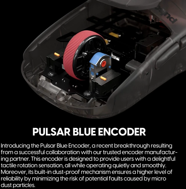 Alt view image 4 of 5 - Pulsar Gaming Gears - Super Clear Limited Edition: X2H Mini Wireless Gaming Mouse, Symmetrical, Ultra Lightweight 1.83 oz (52g), PAW3395 26k DPI, Optical Switch (Mini, Clear Black)
