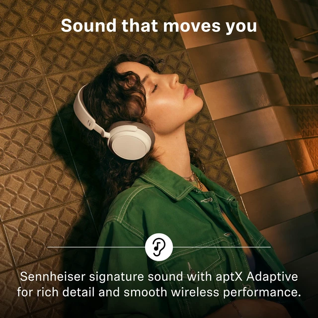 Alt view image 4 of 5 - Sennehiser ACCENTUM Plus Wireless Headphones, ANC, 50 Hr Battery, White