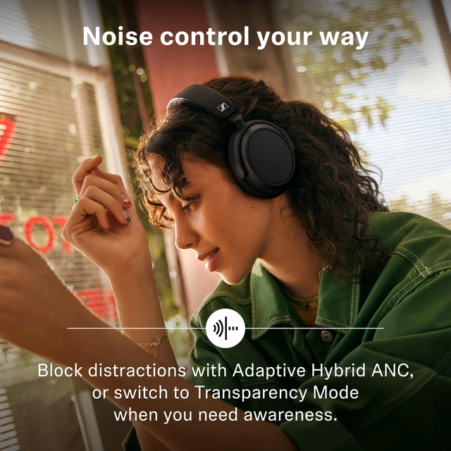 Alt view image 5 of 5 - Sennehiser ACCENTUM Plus Wireless Headphones, ANC, 50 Hr Battery, White