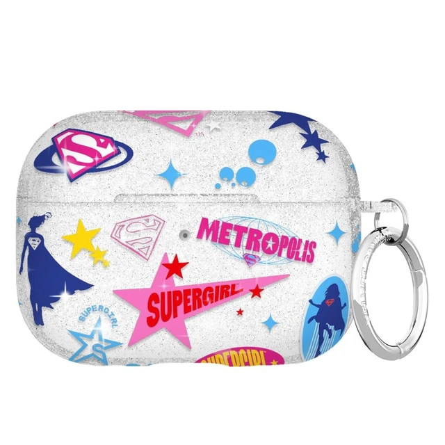 Main image of Velvet Caviar Compatible with AirPods Pro Case 2nd and 1st Generation - Cute Protective Hard Cover for Women - Supergirl Krypto Glitter