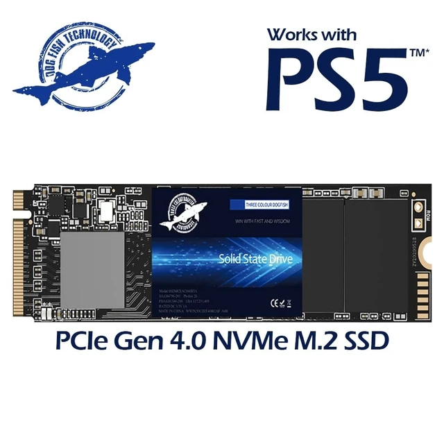 Alt view image 2 of 5 - Dogfish 1TB SSD PCIe Gen 4.0 NVMe M.2 2280 3D NAND Internal Solid State Drive, Gaming SSD,R/W Speed up to 5500MB/s and 5000MB/s(M.2 2280 PCIe 1TB)