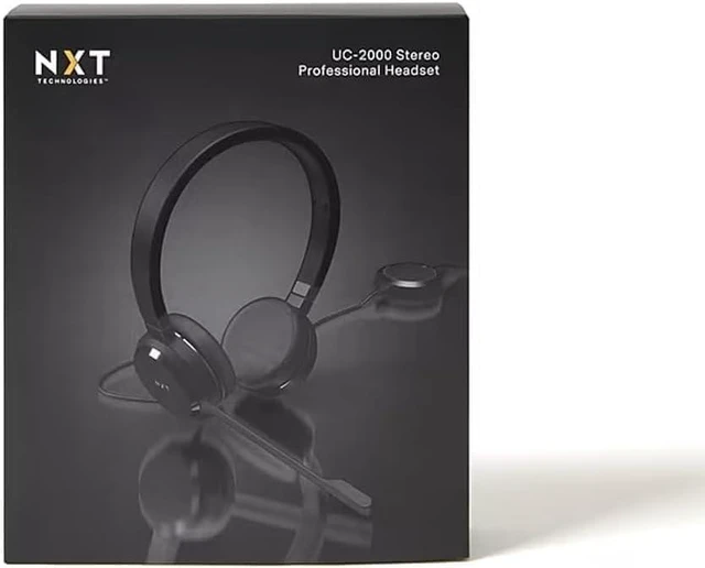 Alt view image 5 of 5 - NXT Technologies UC-2000 Noise-Canceling Stereo Computer Headset, Over-The-Head, Black (NX55445)