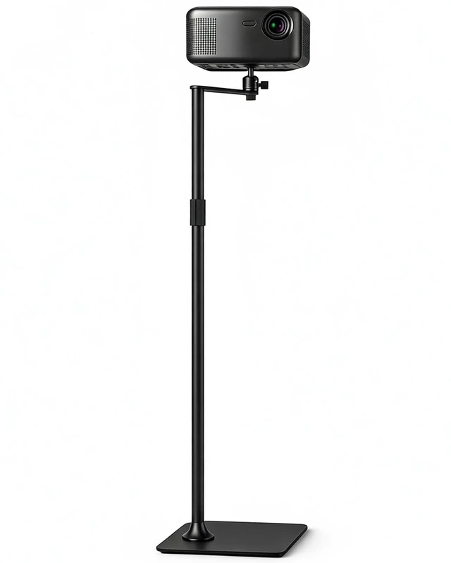 Main image of MODEGAO Projector Floor Stand for Bedroom & Living Room, 36-48 inch Adjustable Height Projector Mount with 1/4" Screw, 15lbs Stable Heavy Base, No Wobble Universal Metal Stand for Home Theater