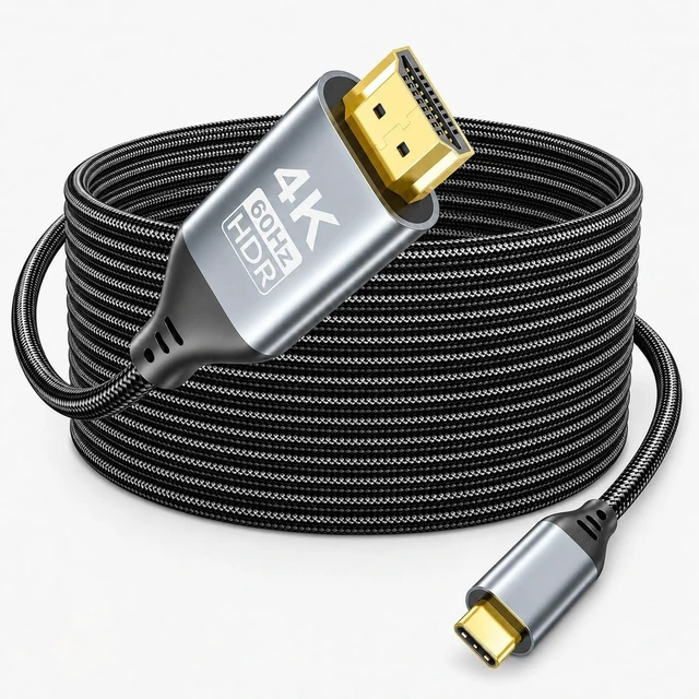 Main image of USB C to HDMI Cable 25FT for Home & Office, 4K@60Hz Long USBC to HDMI Cable