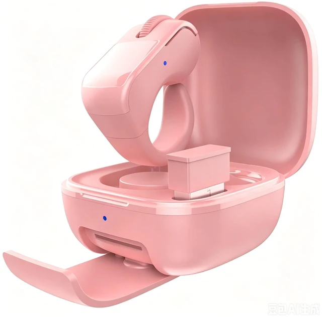 Main image of Bluetooth & 2.4GHz Wireless Dual Mode Mini Finger Ring Mouse with Touchpad Rechargeable Pink Wearable Remote Control for TikTok, Kindle,PPT,Camera,with Charging Case,for PC,Laptop,Tablet,Phone