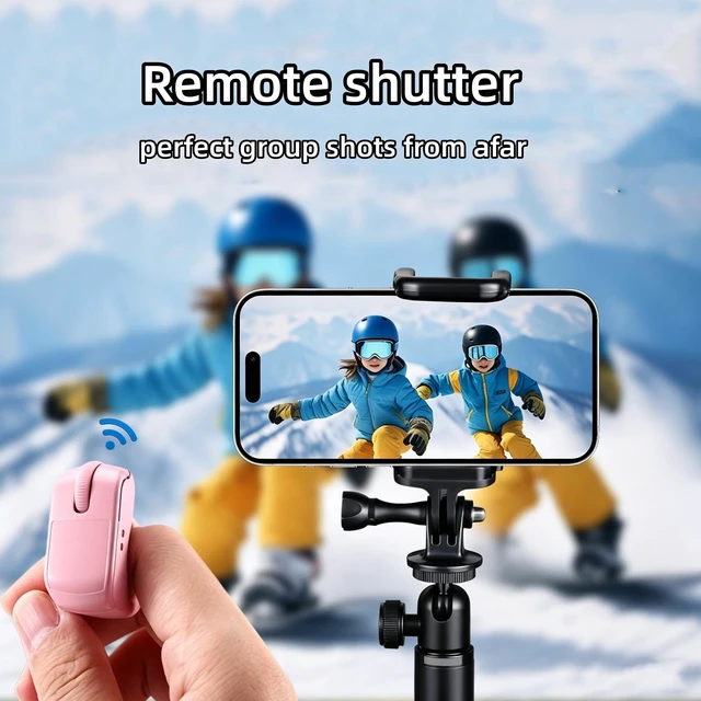 Alt view image 4 of 5 - Bluetooth & 2.4GHz Wireless Dual Mode Mini Finger Ring Mouse with Touchpad Rechargeable Pink Wearable Remote Control for TikTok, Kindle,PPT,Camera,with Charging Case,for PC,Laptop,Tablet,Phone