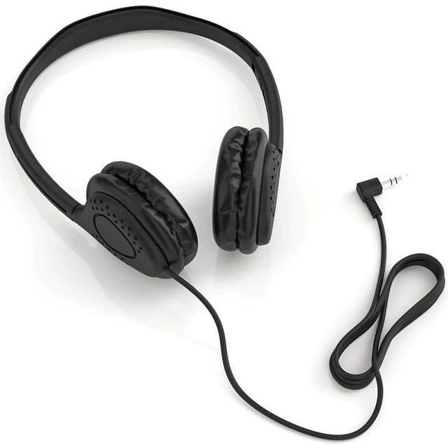 Alt view image 4 of 5 - Maeline Kids Headphones for School Classroom K-12, Library, Museum, Travel, On Ear Stereo Headset with Adjustable Band & Faux Leather Cushions - 3.5mm Plug - 30 Pack - Black