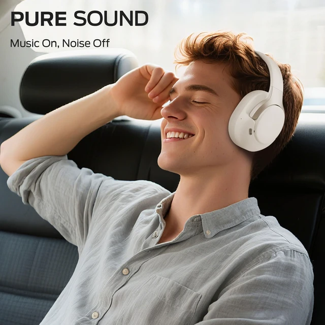 Alt view image 2 of 5 - Oraolo Persona 5th ANC-Wireless Bluetooth Over-Ear Headphones with Microphone, 70H Playtime, Bluetooth 6.0, Comfortable and Foldable Design
