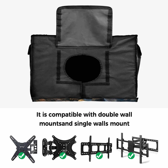 Alt view image 4 of 5 - Deer Outdoor TV Cover Waterproof Weatherproof, Deer Standing by a Stream Sunset Forest Television Covers for 52 to 55 Inch Nature landscape Outside TV Screen Protector Shield, 52"W x 30"H x 4.5"D