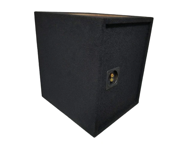 Alt view image 3 of 5 - Bass Rockers 12" inch Car Single Subwoofer Ported Sub Enclosure w/Spring Terminal Black Carpet