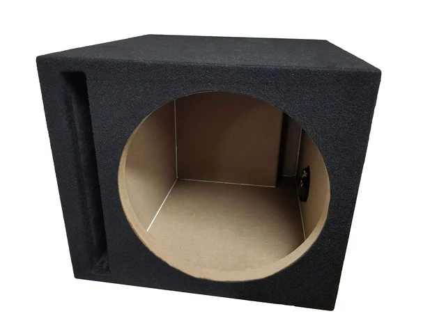 Alt view image 2 of 5 - Bass Rockers 12" inch Car Single Subwoofer Ported Sub Enclosure w/Spring Terminal Black Carpet