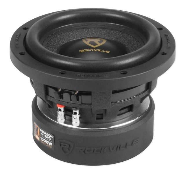 Alt view image 4 of 5 - Rockville W8K9D2 8" Car Audio Subwoofer, Dual 2-Ohm, 2000W Peak/500W RMS
