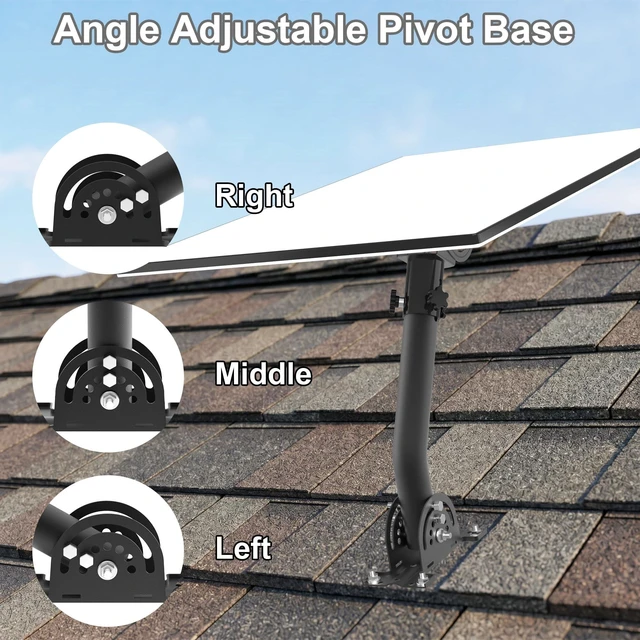 Alt view image 2 of 5 - Starlink Mount with Adjustable Pivot Adapter, Wall Mount for Standard 4, 4X